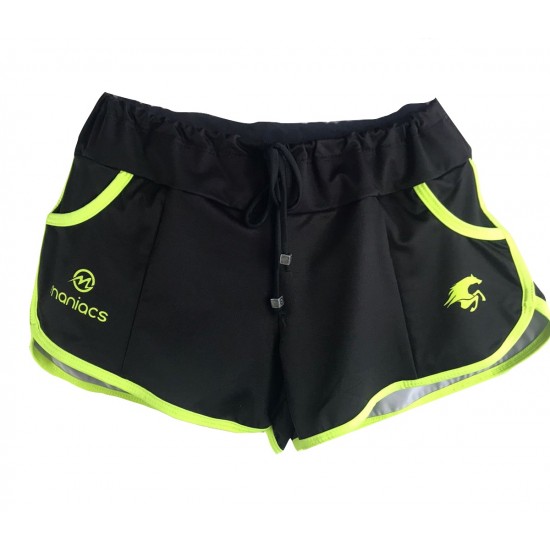 SHORTS MANIACS ANDRÉ BARAN - PRETO E VERDE NEON